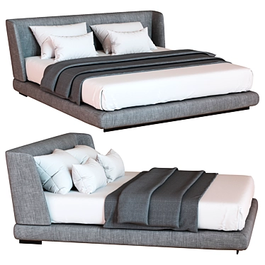 Elegant Reeves Bed by Minotti 3D model image 1 