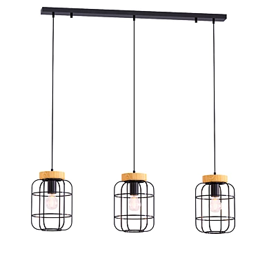 Industrial-style Pendant Light: Mistretta 3 3D model image 1 