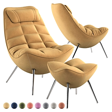 Lulea Armchair: Stylish, Comfortable, and Versatile 3D model image 1 