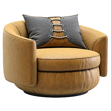 Luxury Leather Armchair: GABRIELLE 3D model image 1 