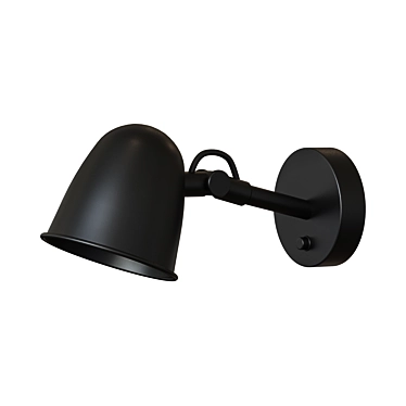 Bold Black SKURUP Sconce 3D model image 1 