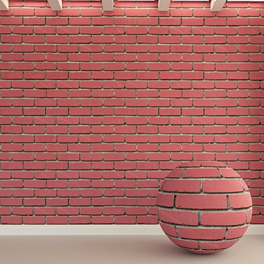 Old Brick Wall Texture 3D model image 1 