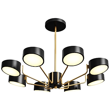 Seavel 8-Light Chandelier Collection LF 3D model image 1 