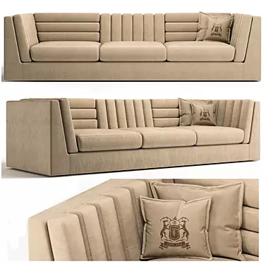 TRUSSARDI RELIEF Sofa: Stylish Comfort for Your Home 3D model image 1 