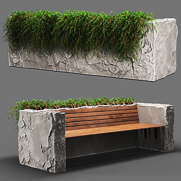 Russian-inspired Bench with a Twist 3D model image 1 