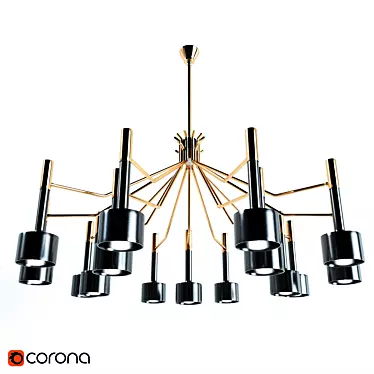 Modern Pendant Light Fixture 3D model image 1 