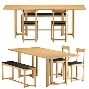 Seleri Chair: Sleek and Compact

Seleri Bench: Stylish and Space-Saving

Seleri Table: 3D model image 1 