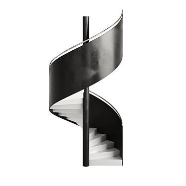 Elegant Spiral Staircase: Type 5 3D model image 1 