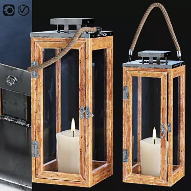 Elegant Lantern Lighting with Natural Glow 3D model image 1 