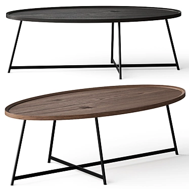 Gweneth Oval Coffee Table: Sleek Elegance for Your Space 3D model image 1 