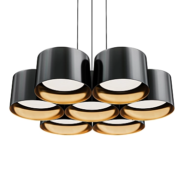 Elegant Marimba Pendant Light 3D model image 1 