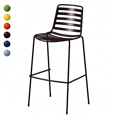 Enea Street Stool: Ergonomic Outdoor Seating 3D model image 1 