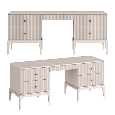 Elegant Wood Dressing Table 3D model image 1 