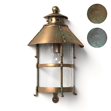 Medieval Iron Lantern: Authentic Street Charm 3D model image 1 