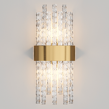 Glass Tubular Trickle Wall Lamp 3D model image 1 