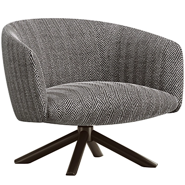 Luxurious Livre Swivel Armchair by Gallotti & Radice 3D model image 1 