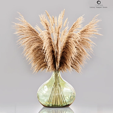 Elegant Pampas Grass Decor 3D model image 1 