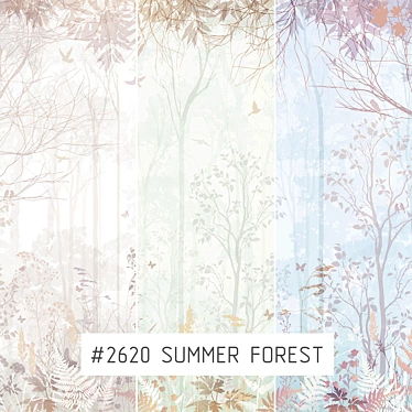 Enchanting Summer Forest Wallpaper 3D model image 1 