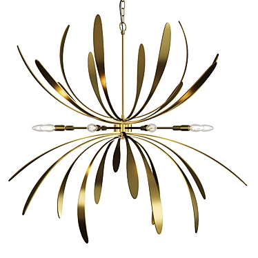 Elegant Dahlia Chandelier 3D model image 1 