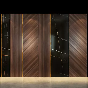 Modern Wood Wall Panel 51 3D model image 1 