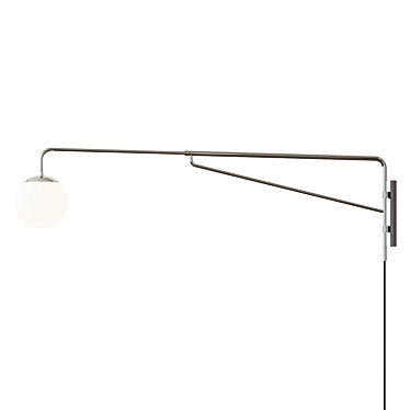 Elegant Swivel Wall Lamp 3D model image 1 