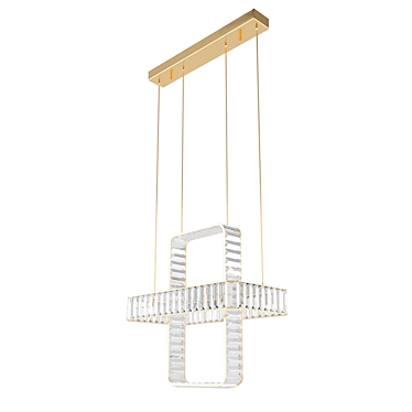 Elegant Chrome Gold Pendant Light 3D model image 1 