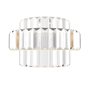 Luxury Gold Chrome Crystal Wall Sconce 3D model image 1 