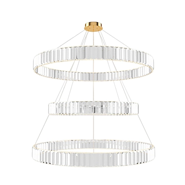 Luxury Gold Chrome Crystal Pendant Light 3D model image 1 