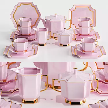 Elegant Tea Set 2015 3D model image 1 