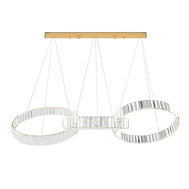 Newport Chrome Gold Pendant Light 3D model image 1 