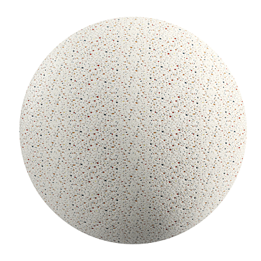 White & Multicolored Stone Plaster 3D model image 1 