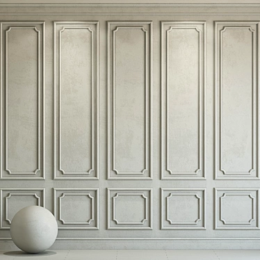 Elegant Molding Plaster: SW 7015 Repose Gray 3D model image 1 