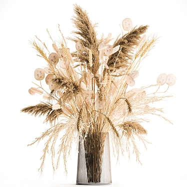 Exquisite Dry Floral Arrangement 3D model image 1 