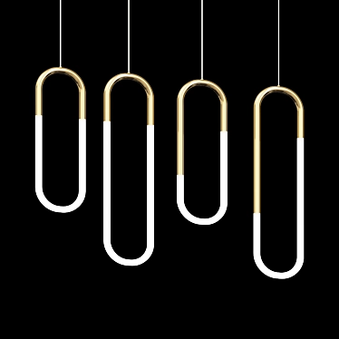 Suspended Loop Pendant Light 3D model image 1 