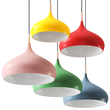 Adjustable Macaron Pendant Light 3D model image 1 