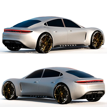 Porsche Taycan: Hybrid Electric Luxury 3D model image 1 