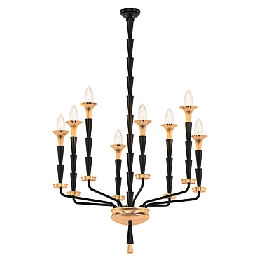 Elegant Papyrus Pendant Light 3D model image 1 