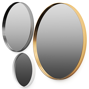 Reflective RIFLESSO Mirror: Sleek and Modern Design 3D model image 1 