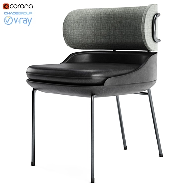 Modern Minimalist Bento Chair 3D model image 1 