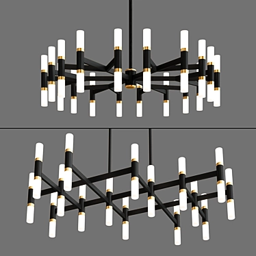 Elegant Draven Chandeliers - Illuminate Your Space 3D model image 1 