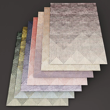 Harmony Collection - 7 Piece Gradient Rug Set 3D model image 1 