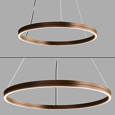 Modern Berliner Ring Pendant Light 3D model image 1 