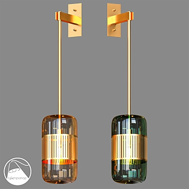 Modern Dizziness Sconce 72cm 3D model image 1 