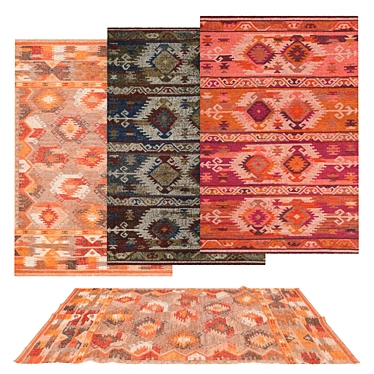 Versatile Rug Set: 6 Stunning Designs 3D model image 1 