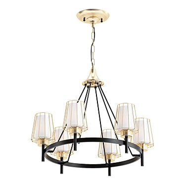 Elegant Odeon Dogana Chandelier 3D model image 1 