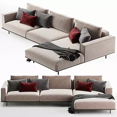 Rolf Benz Volo: Contemporary Corner Sofa 3D model image 1 