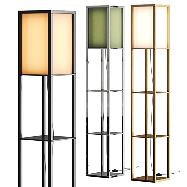 Elegant Arvelo Column Floor Lamp 3D model image 1 