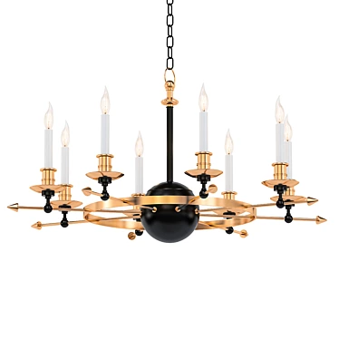 Elegant Bronze Chandelier by Chapman 3D model image 1 