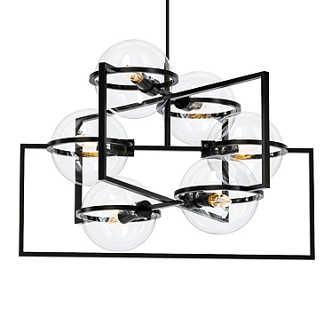 Troy F6226: Sleek 6 Light Pendant 3D model image 1 