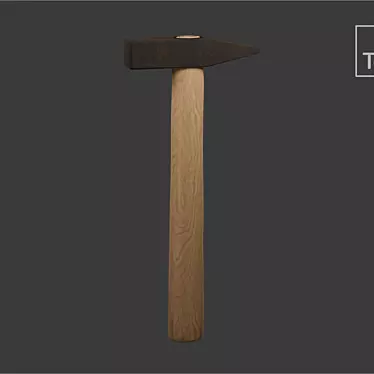 4K Hammer Model for Game Development 3D model image 1 